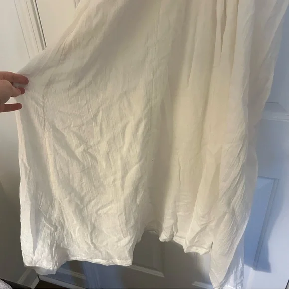 NWT Free People C'est Bon Midi Dress White Ivory Gauzy Beaded‎ Ties - Picture 8 of 8